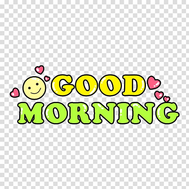 yellow and green good morning text, Morning , Good morning transparent background PNG clipart