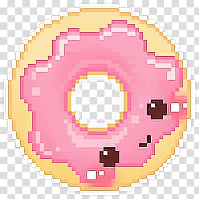 Pixel art Kavaii Donuts, others transparent background PNG clipart