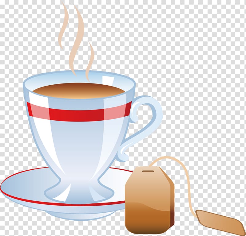 Coffee cup Hong Kong-style milk tea Cappuccino, Hot milk tea transparent background PNG clipart