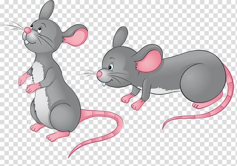 Computer mouse Rat, Hand-painted mouse transparent background PNG clipart