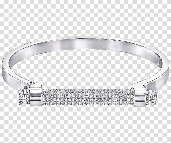 Earring Bangle Swarovski AG Bracelet Jewellery, Swarovski jewelry White Gold Bracelets transparent background PNG clipart