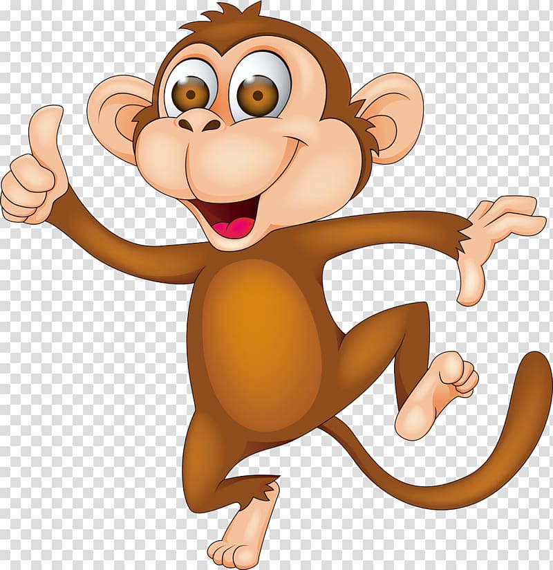 brown monkey art illustration, Monkey Cartoon , monkey transparent background PNG clipart