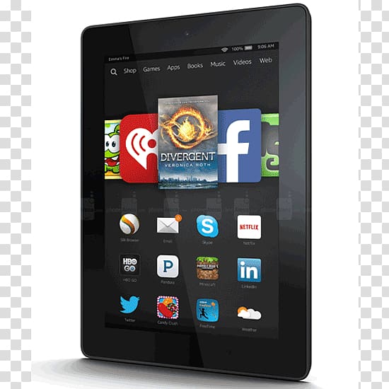 Amazon.com Fire HDX Android Wi-Fi Computer, hd vision fire transparent background PNG clipart