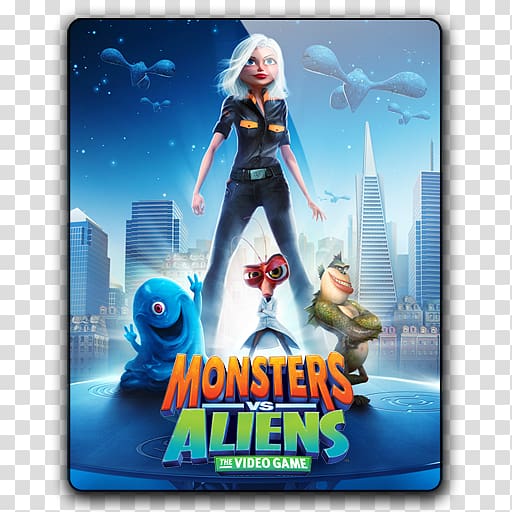 Film Music Alien Animated cartoon Poster, Monsters Vs Aliens transparent background PNG clipart