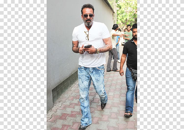 Jeans T-shirt Mumbai Denim Lehren, Sanjay Dutt transparent background PNG clipart