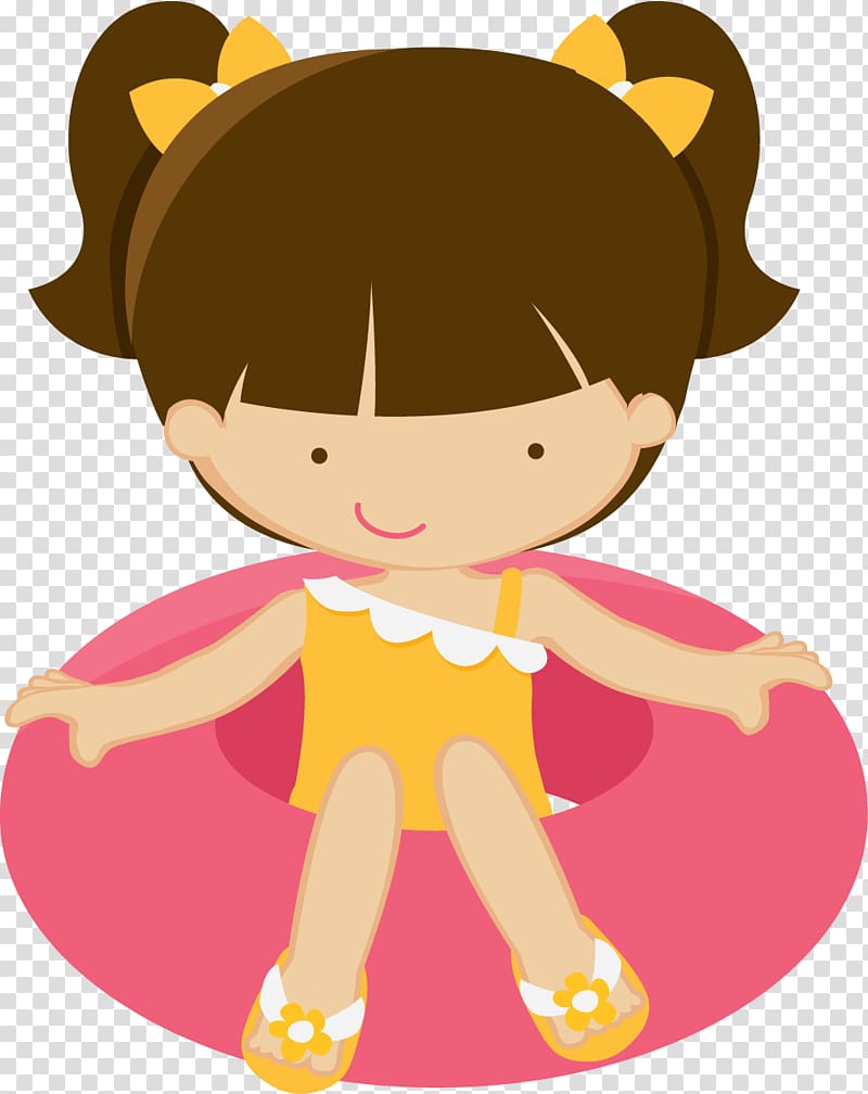 girl sitting on safety ring , Party Swimming pool Drawing Birthday , amancio ortega transparent background PNG clipart