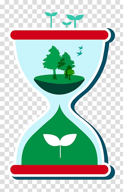 Natural environment Infographic Renewable energy, Green hourglass timer creative FIG. transparent background PNG clipart