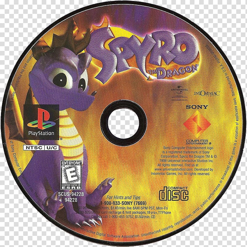 Spyro the Dragon Spyro 2: Ripto's Rage! Spyro: Year of the Dragon PlayStation 2, Playstation transparent background PNG clipart