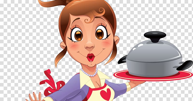 Chef Cooking Woman, Pan Dulce transparent background PNG clipart