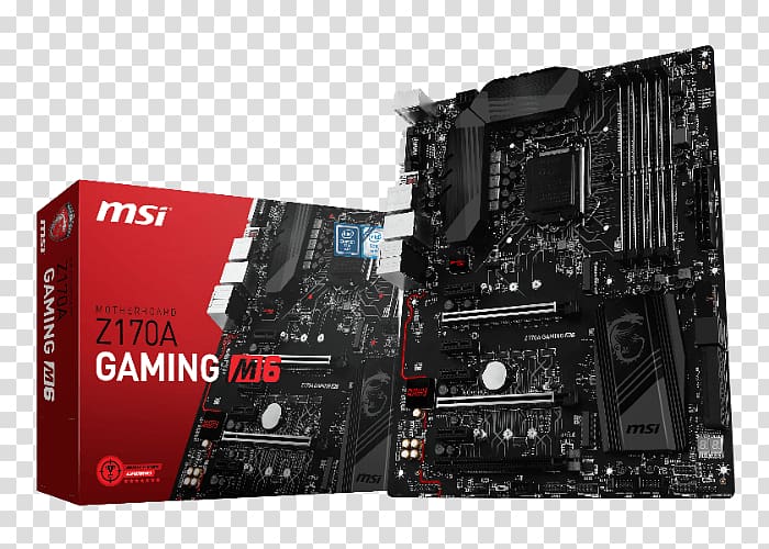 Intel LGA 1151 MSI Z170A GAMING M5 Motherboard MSI Z170A GAMING M7, USB 3.1 transparent background PNG clipart