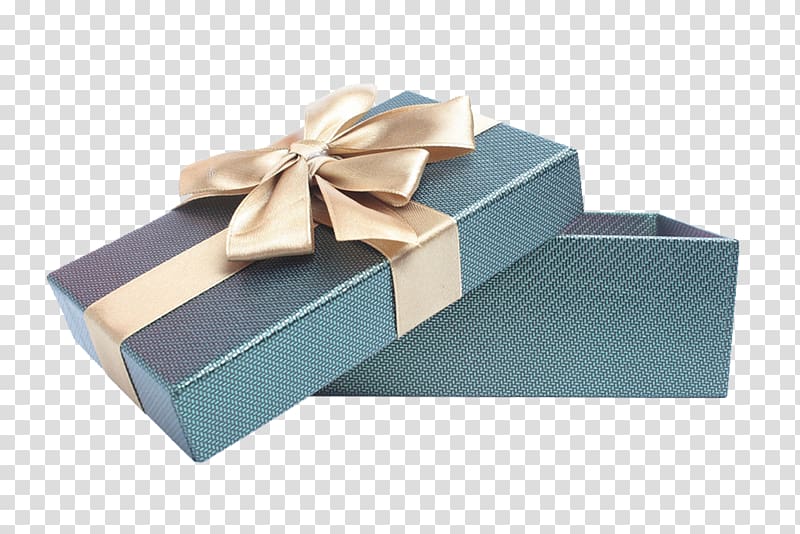 Box Gift Ribbon, High grade blue gift box transparent background PNG clipart