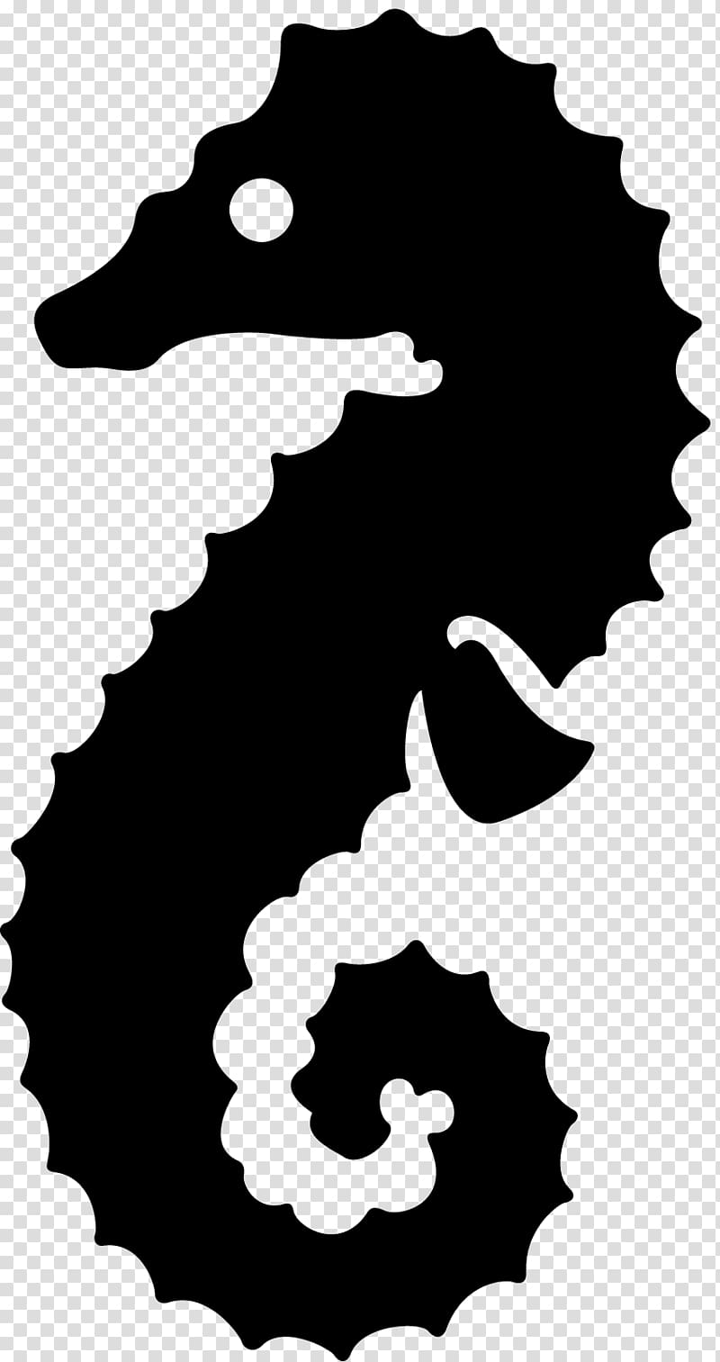 Seahorse Silhouette , seahorse transparent background PNG clipart