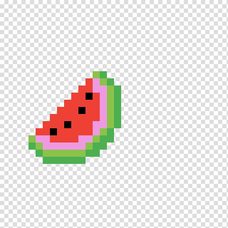 Pixel art Minecraft Drawing, watermelon Pattern transparent background PNG clipart