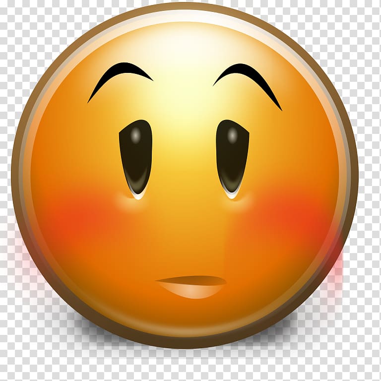 Emoticon Smiley Embarrassment Emoji Blushing, embarrassed transparent background PNG clipart