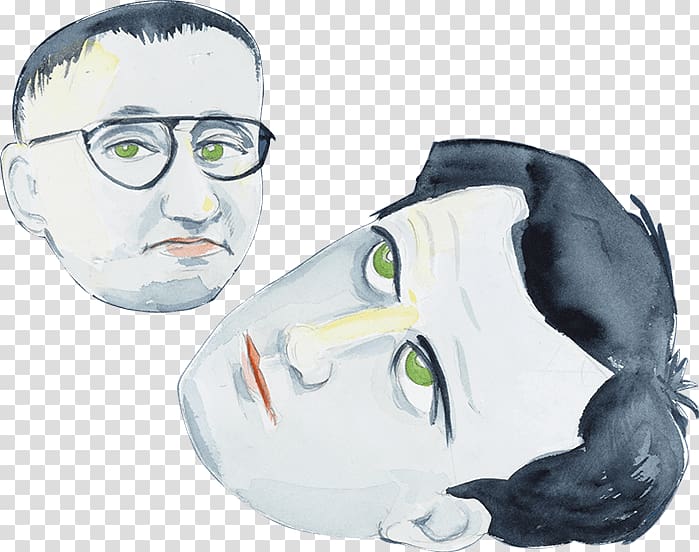 A World Redrawn: Eisenstein and Brecht in Hollywood Zoe Beloff Drawing Glasses, Bertolt Brecht transparent background PNG clipart