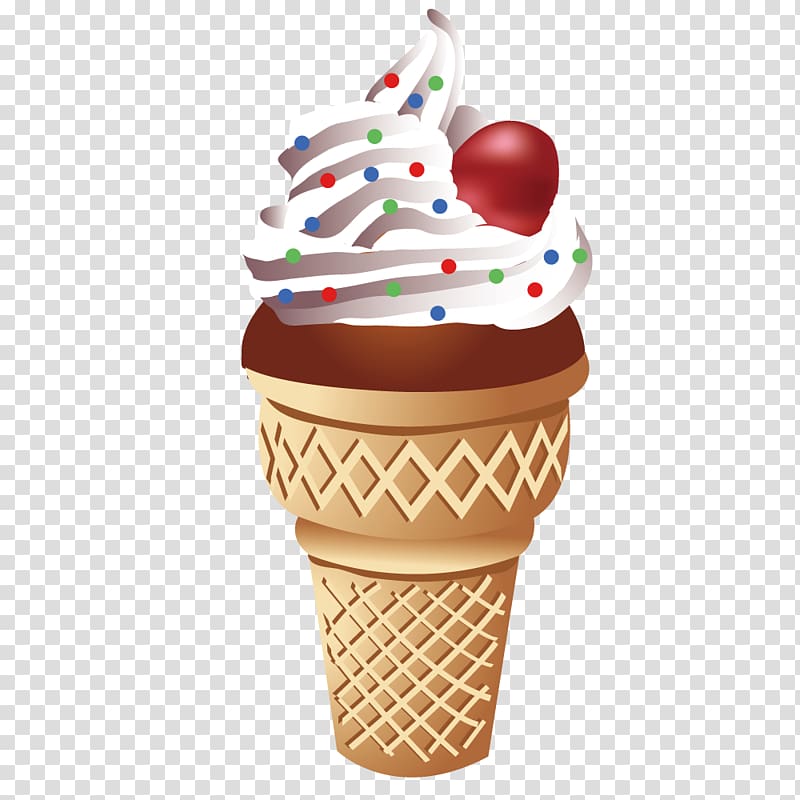 Ice cream cone Gelato Chocolate ice cream, Art cones transparent background PNG clipart