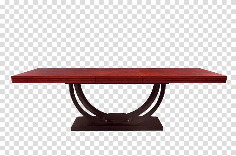 rectangular brown and red wooden table, Coffee table Kitchen, Cartoon table Desk,Simple home Tables transparent background PNG clipart