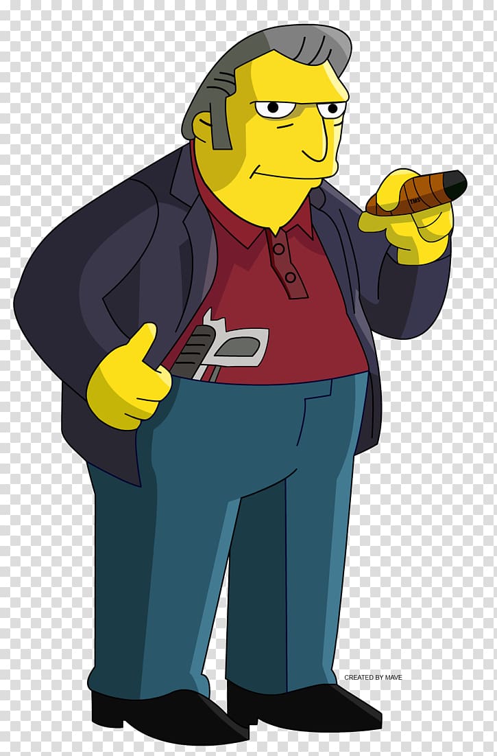 The Simpson character illustration, Fat Tony The Simpsons: Tapped Out Homer Simpson Mayor Quimby, solitary transparent background PNG clipart