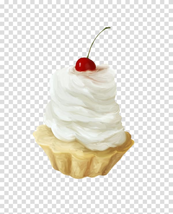 Red velvet cake Cupcake Blondie Cream, Put the cherry cake transparent background PNG clipart