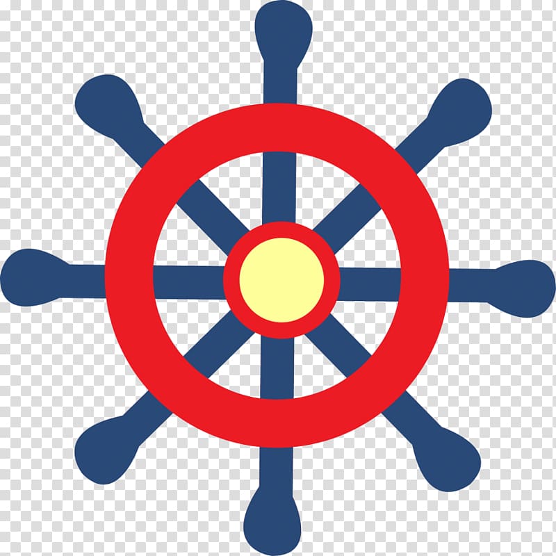 red and blue ship wheel illustration, Sailor Sticker Bear , bear transparent background PNG clipart