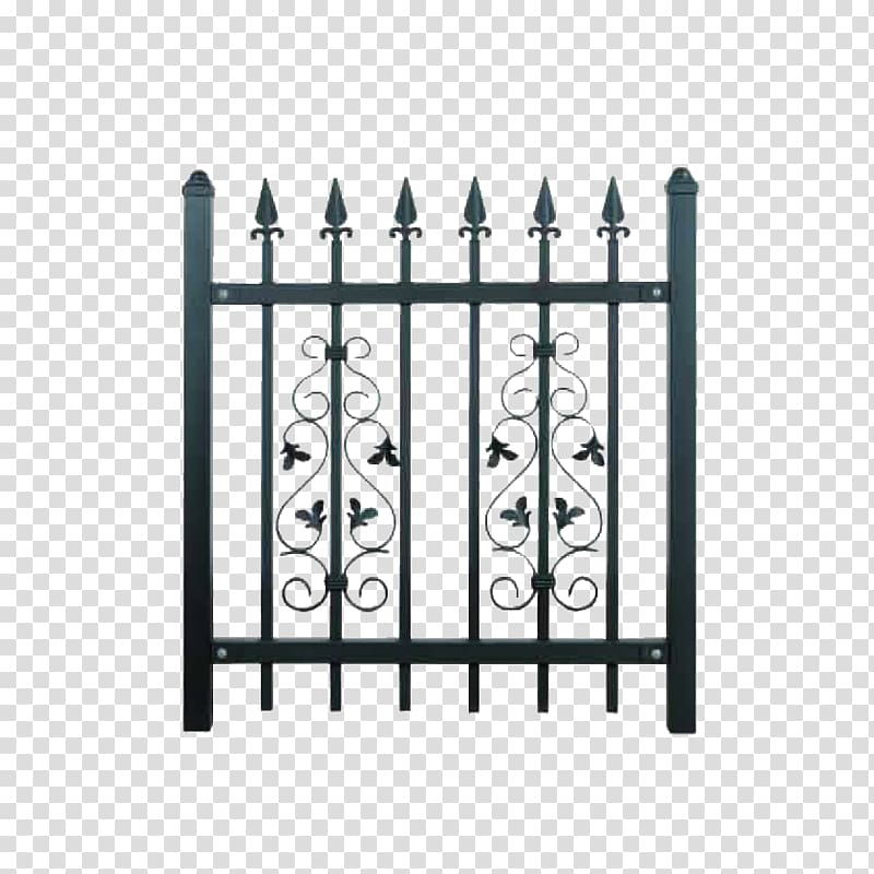 Fence Wrought iron Gate Iron railing Steel, Iron fence transparent background PNG clipart