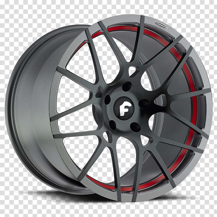 Alloy wheel Forgiato Tire Rim, red silk strip transparent background PNG clipart