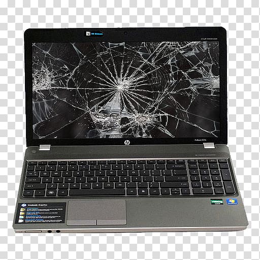 Laptop Dell Computer Monitors Computer repair technician, broken screen transparent background PNG clipart