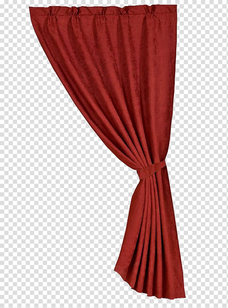 Window Curtain Drapery Suede Comforter, red curtain transparent background PNG clipart