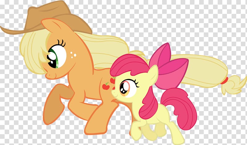 Pony Applejack Rainbow Dash Horse Yellow, apple blossom transparent background PNG clipart