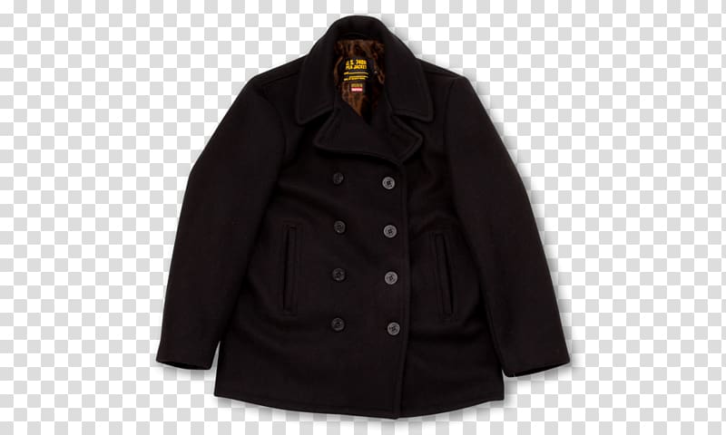 Overcoat Pea coat Schott NYC Clothing, peacoat jacket with hoodie transparent background PNG clipart