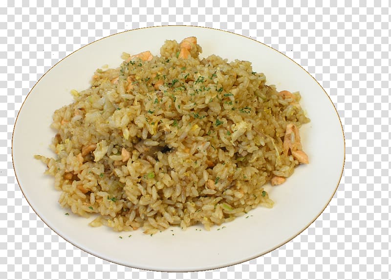 Pilaf Yangzhou fried rice Fish, Salmon fried rice transparent background PNG clipart
