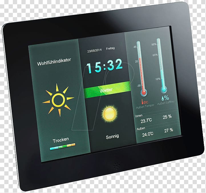 Digital frame Intenso GmbH Digital data Frames Display resolution, Weather Station transparent background PNG clipart