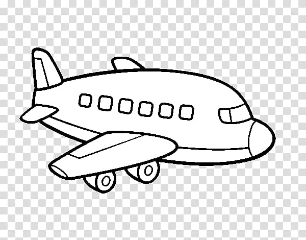 Airplane Drawing Coloring book Helicopter Airliner, aeroplane coloring transparent background PNG clipart