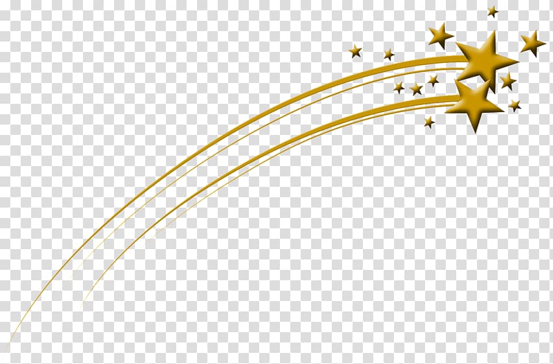 gold shining star , Gold meteor, Golden stars transparent background PNG clipart