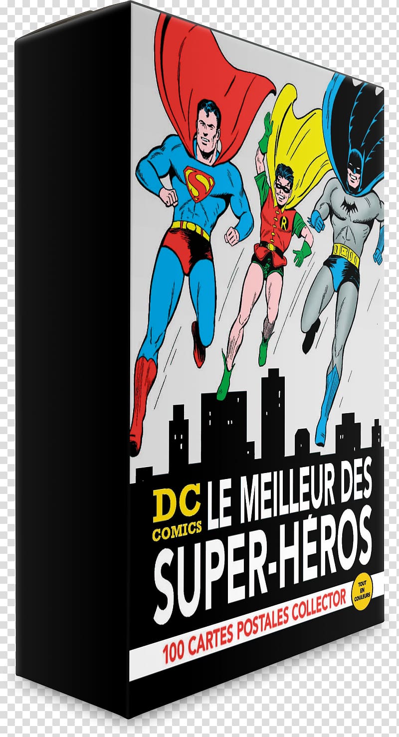 Superhero Poster DC Comics Post Cards, Book Cover Mockup transparent background PNG clipart