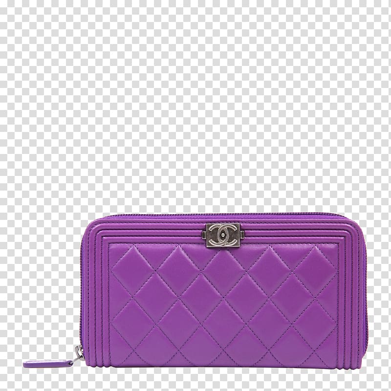 Chanel Handbag Leather Brand Coin purse, chanel leather bag purple female models transparent background PNG clipart