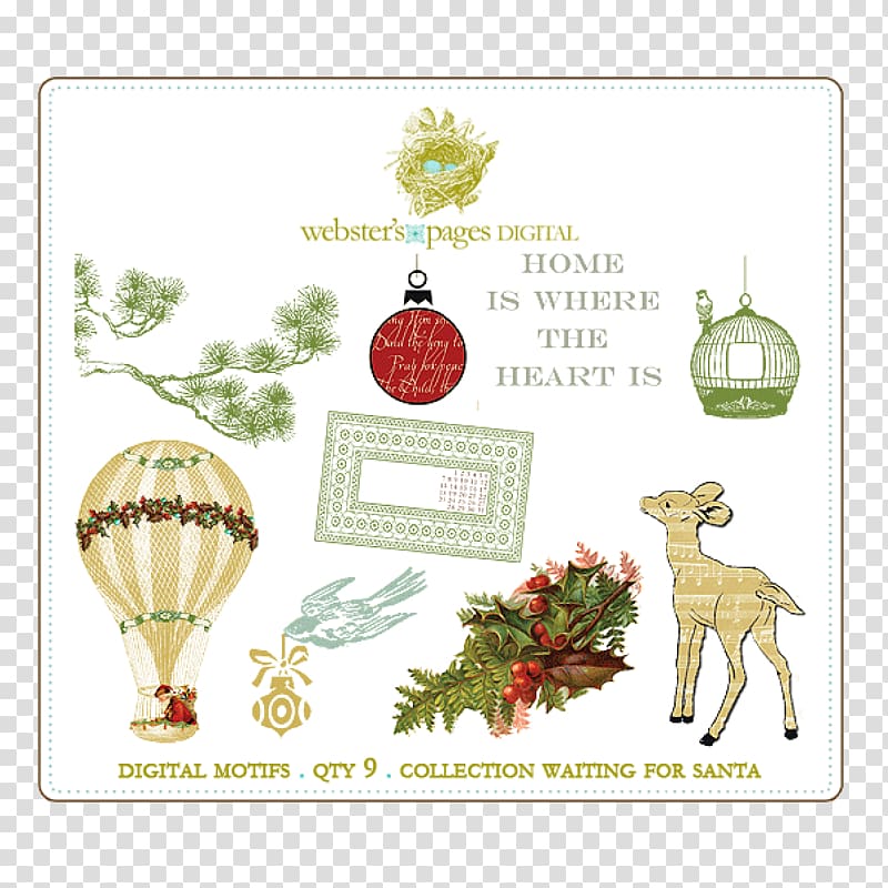 Christmas ornament Fruit Branching, santa collection transparent background PNG clipart