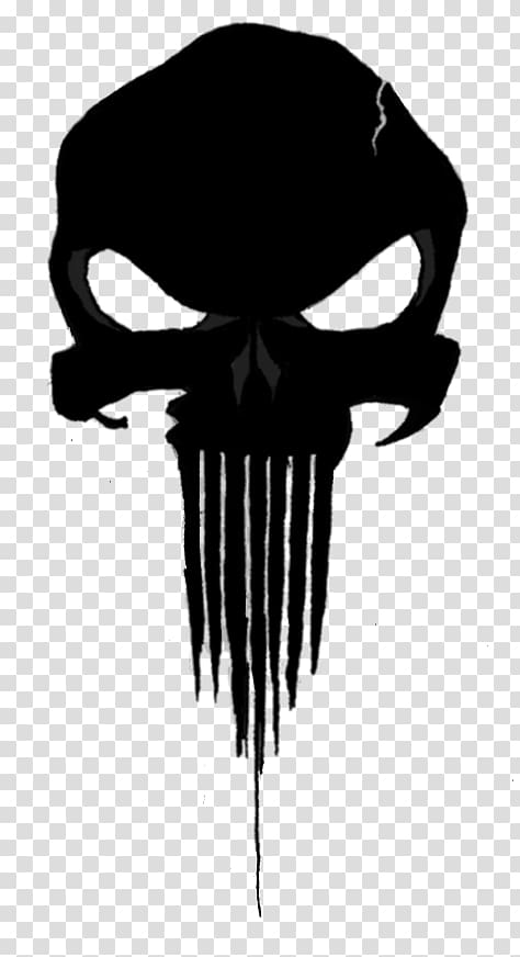 The Punisher Skull Black And White
