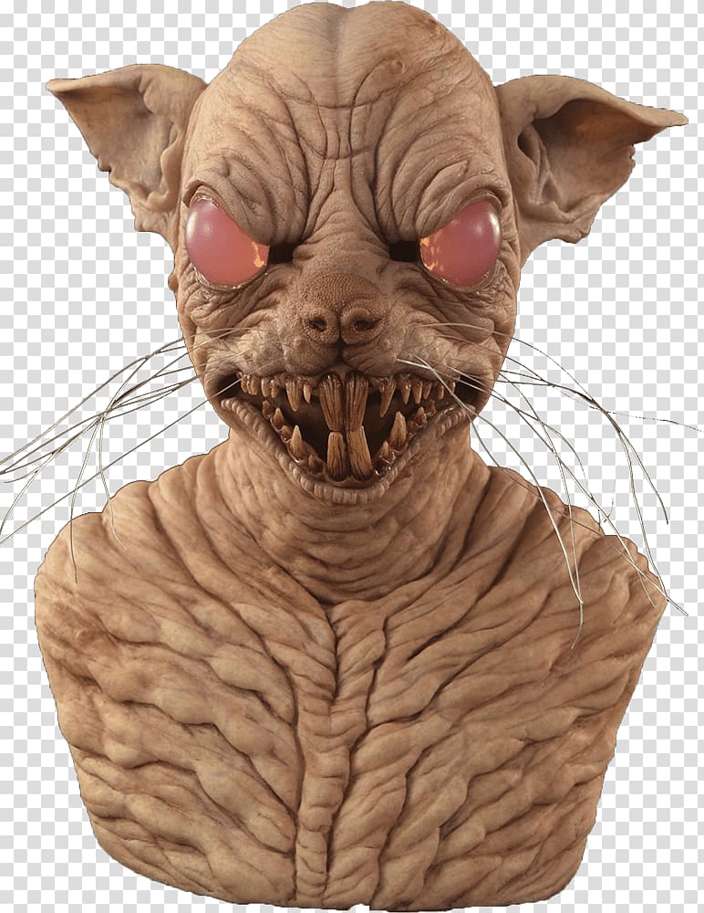 Sphynx cat Rat Mask Face Character, rat transparent background PNG clipart