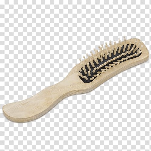 brown hairbrush , Hair Brush Wooden Paddle transparent background PNG clipart
