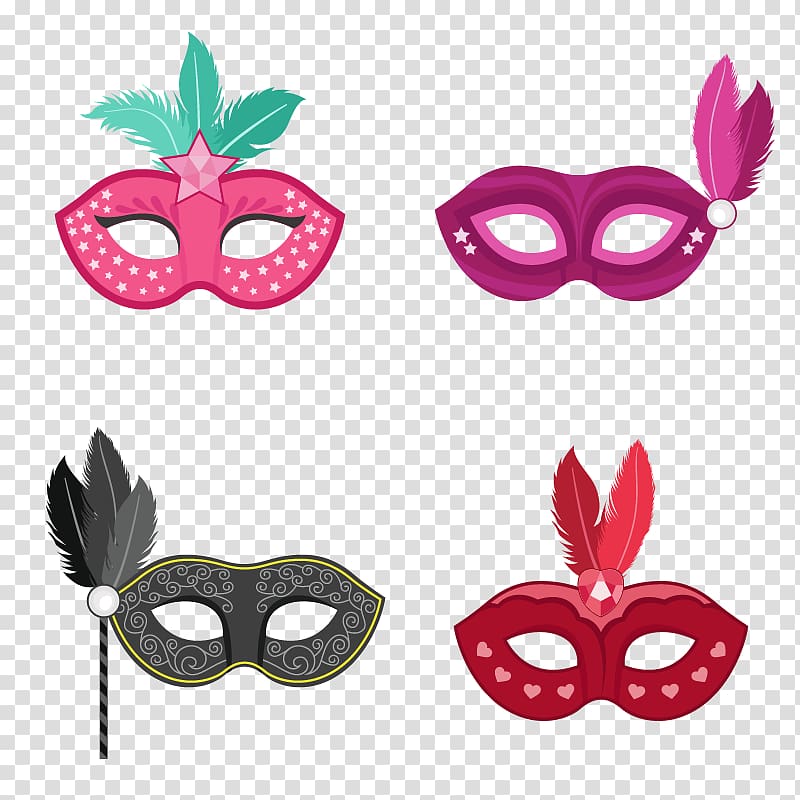 Mask Euclidean Icon, Dance mask feather transparent background PNG clipart