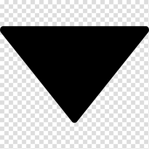 Black triangle Arrow Shape, triangle transparent background PNG clipart