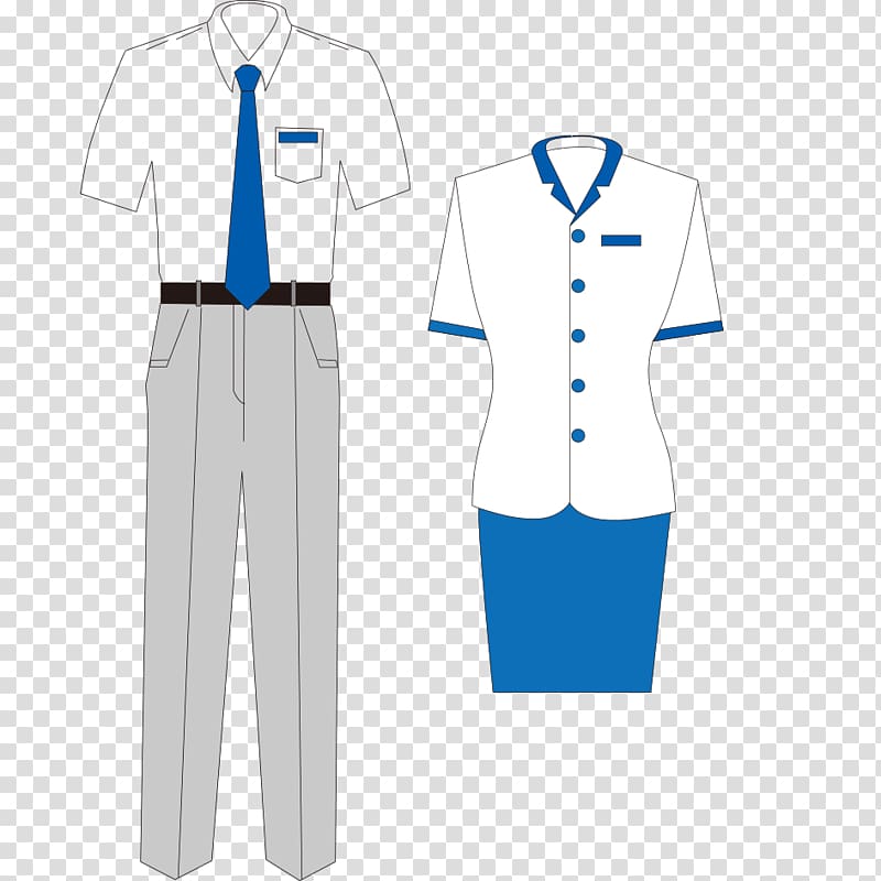 Uniform Waiter , Men and women work clothes transparent background PNG clipart