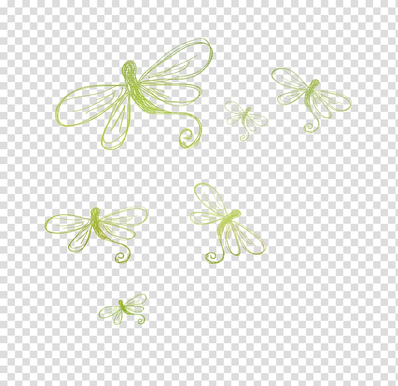 Paper Petal Green Pattern, Hand-painted Dragonfly transparent background PNG clipart