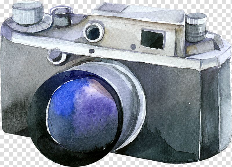 Camera grapher Watercolor painting, camera transparent background PNG clipart