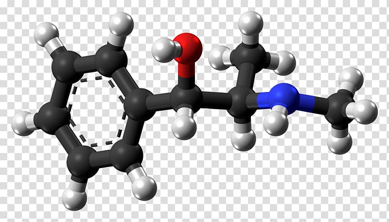 Ephedrine Ephedra Phenylpropanolamine Sympathomimetic drug Methamphetamine, molecule transparent background PNG clipart
