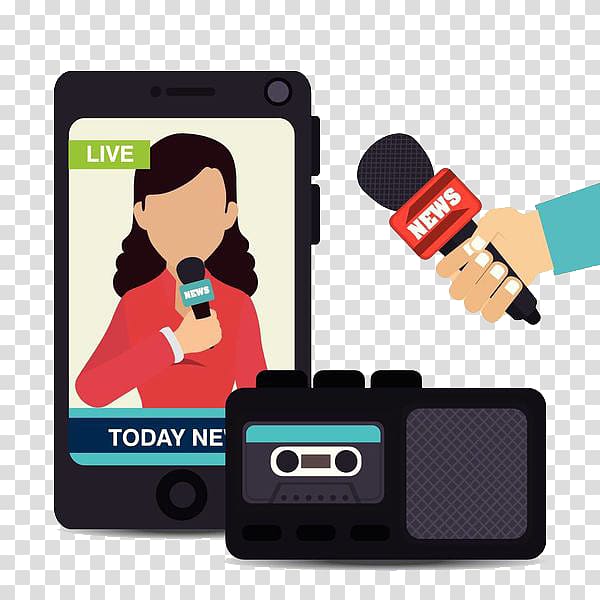 Drawing Television show, Mobile phone interview program transparent background PNG clipart