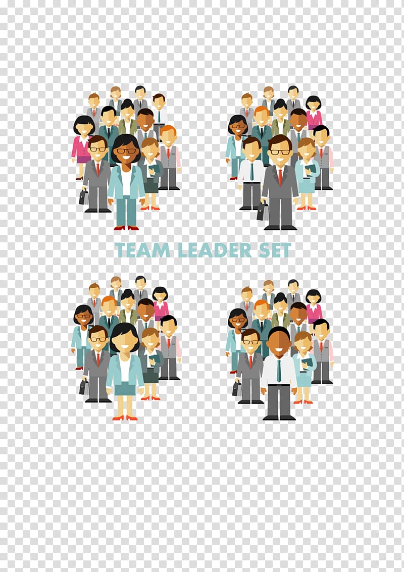 Team leader set , group team people transparent background PNG clipart