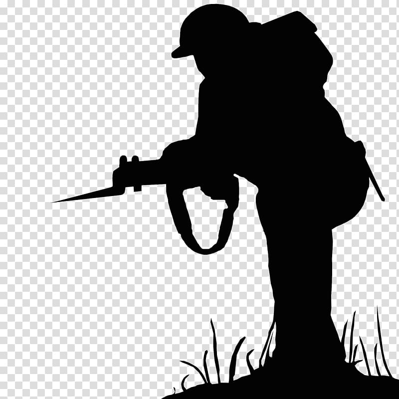 Silhouette Soldier Public domain, sillhouette transparent background PNG clipart