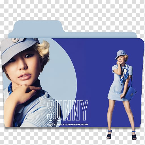 Sunny from SNSD poster, electric blue cap headgear, Sunnygp 2 transparent background PNG clipart